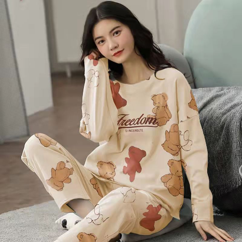 2 Pcs Cute Cartoon Sleepwear Sets