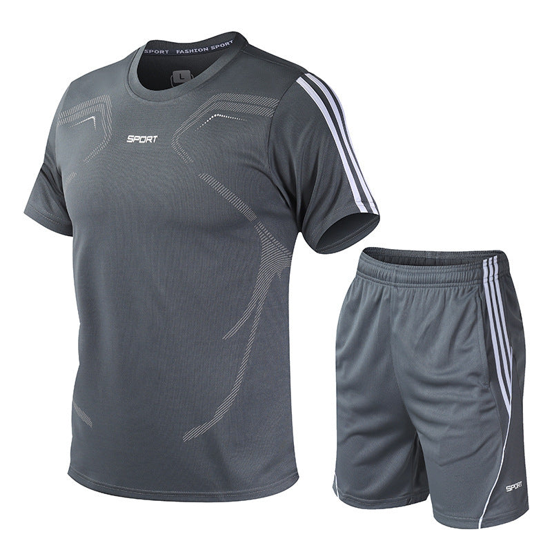 Men's Sets Summer Sportswear T-Shirts And Shorts Track Suit Big Size M To 5XL Reach For Weight 105kg