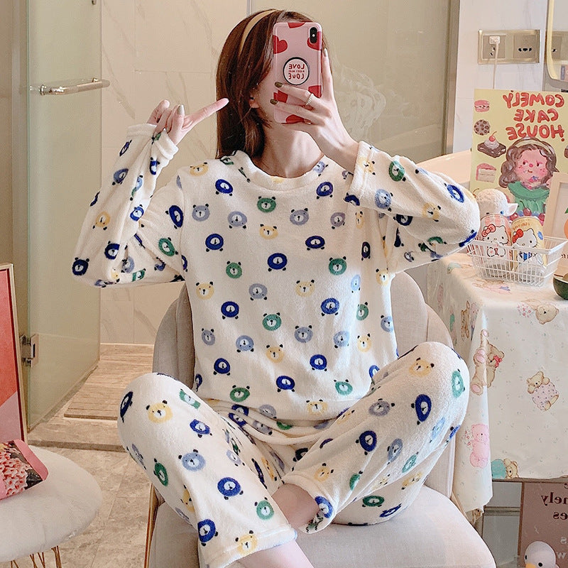 Winter Warm Long Sleeve Sleepwear