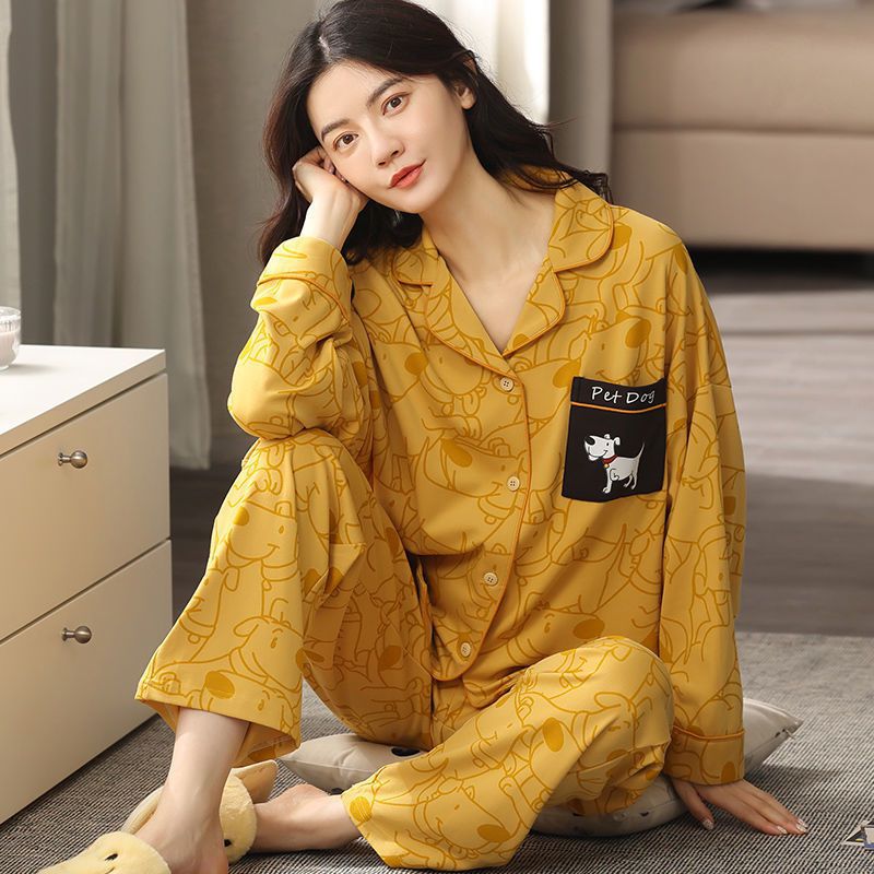 Women Autumn And Winter Cartoon Pajamas