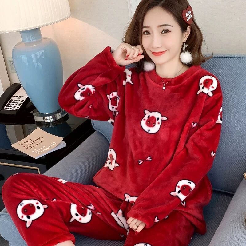 Winter Warm Long Sleeve Sleepwear