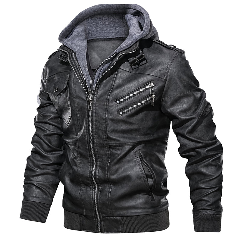 Casual Motorcycle PU Leather Jacket