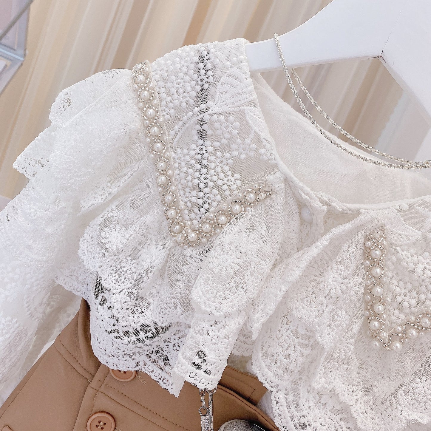 Children's Collar Lace Shirts