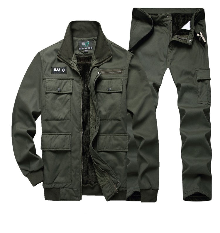 Men's Labor Protection Wear-resistant, Dirt-resistant And Iron-proof Work Clothes