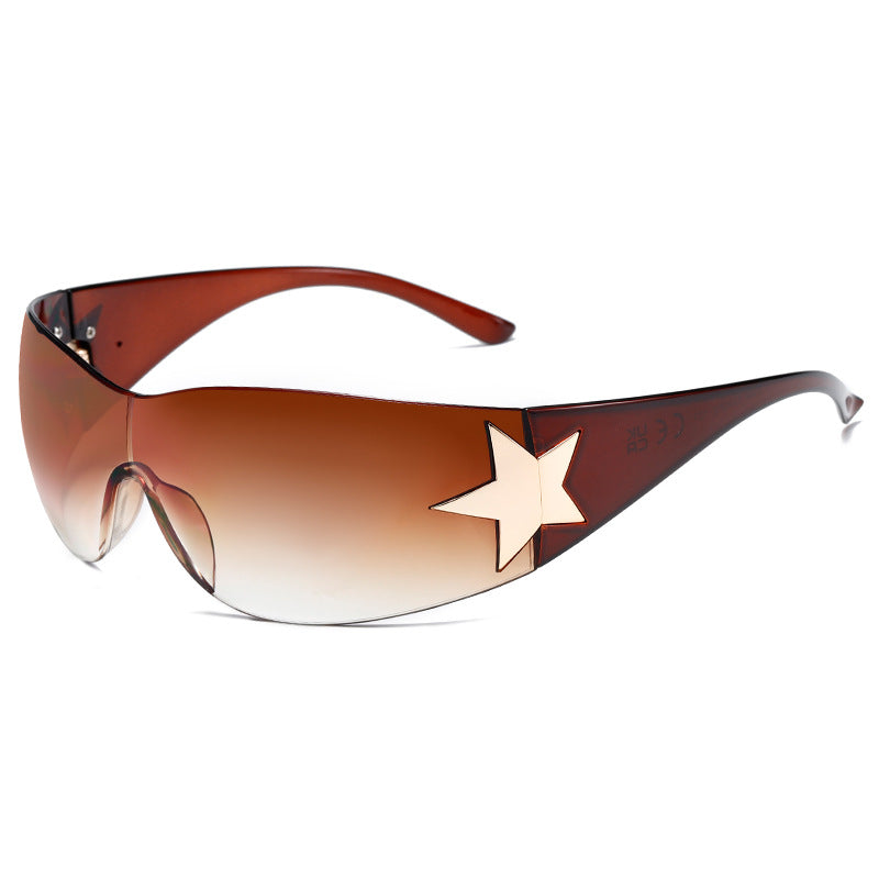 Women's Fashion Five-pointed Star Rimless Sunglasses