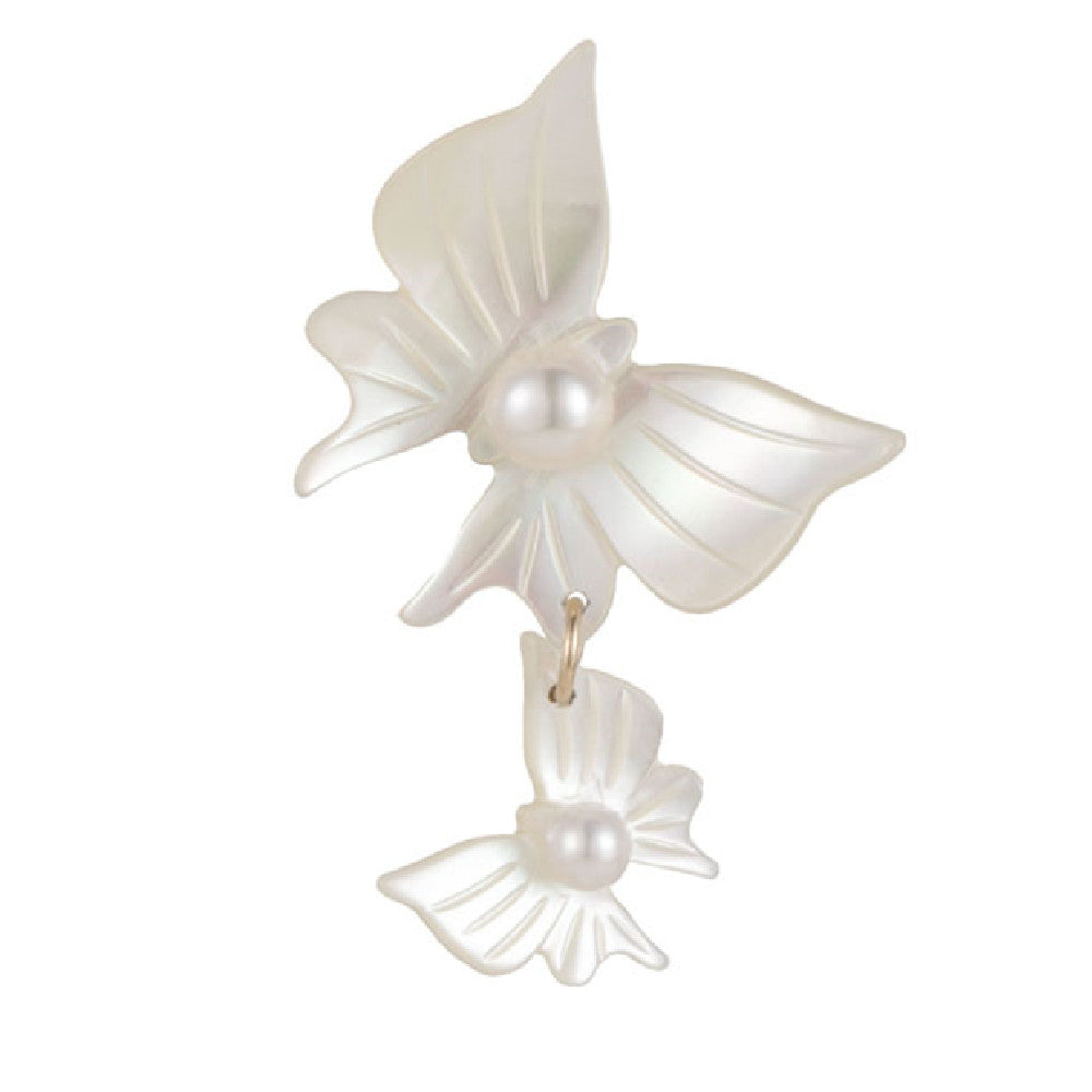 Butterfly Natural Pearl Earrings Mosquito Incense Plate