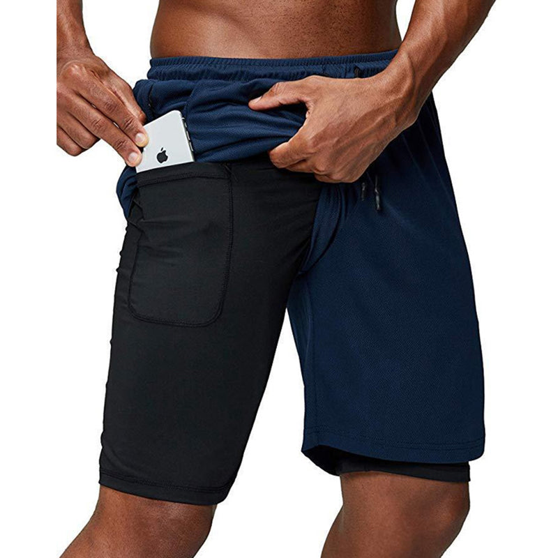 Double Layer Shorts Men Sports And Leisure