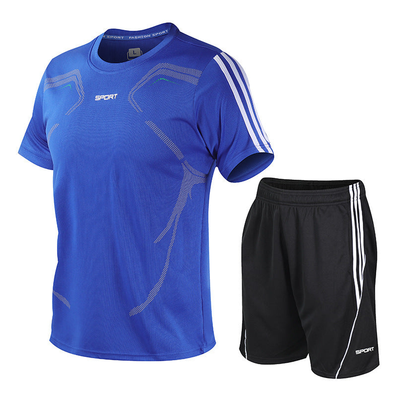 Men's Sets Summer Sportswear T-Shirts And Shorts Track Suit Big Size M To 5XL Reach For Weight 105kg