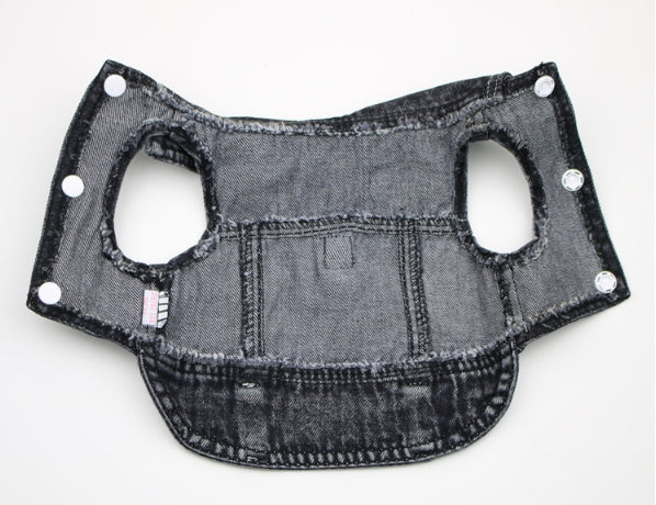 Traction Denim Vest Two-leg Clothing Small Dog Vest Pet Clothes