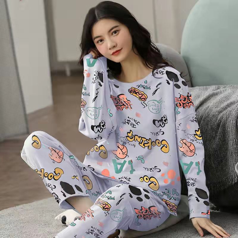 2 Pcs Cute Cartoon Sleepwear Sets