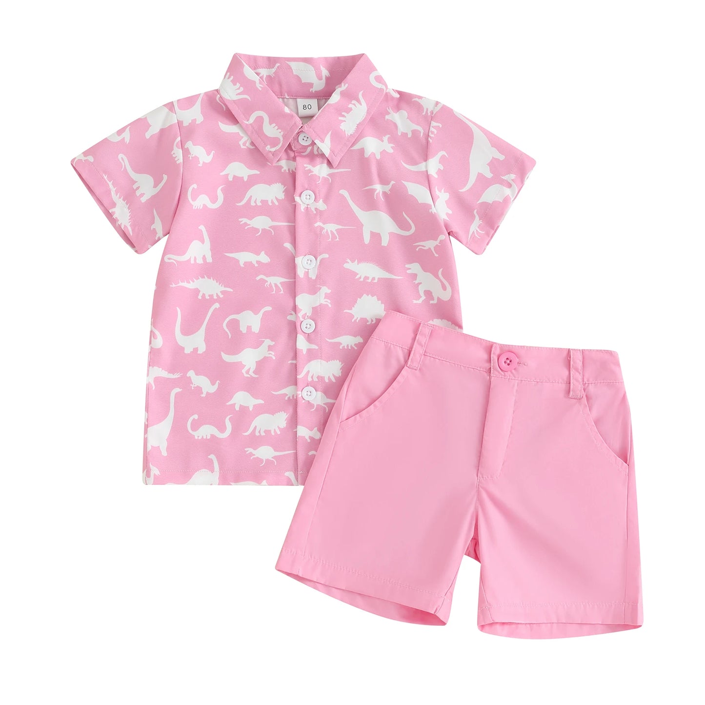 Children's Animal Print Shirt Shorts Suit