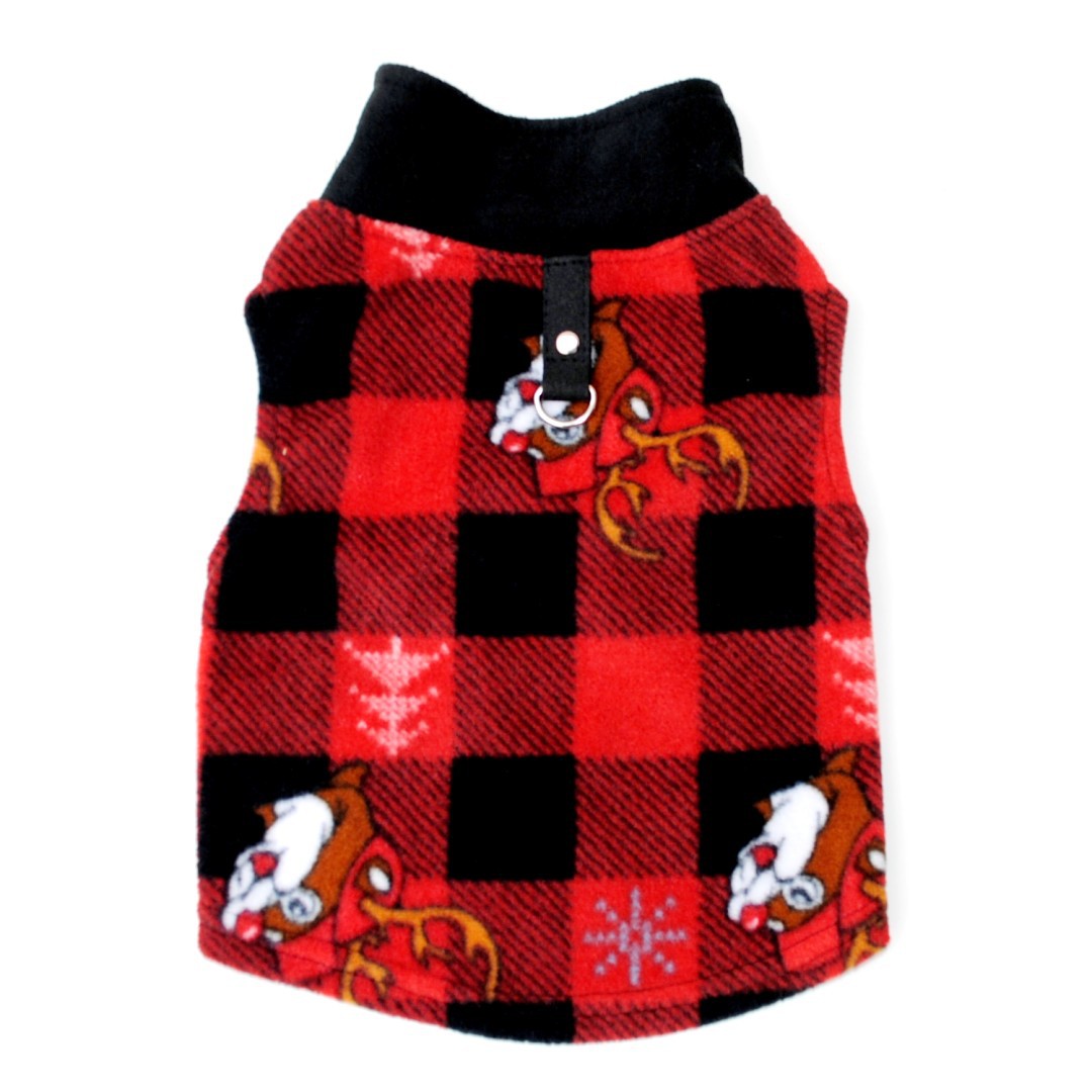 Pet Clothes Dog Autumn And Winter Polar Fleece Traction Buckle Strong