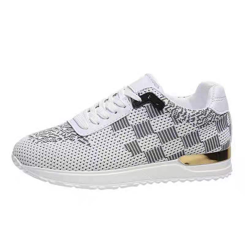 Mesh Sports Large Size Platform Single Round Toe Casual Mesh Shoes Women