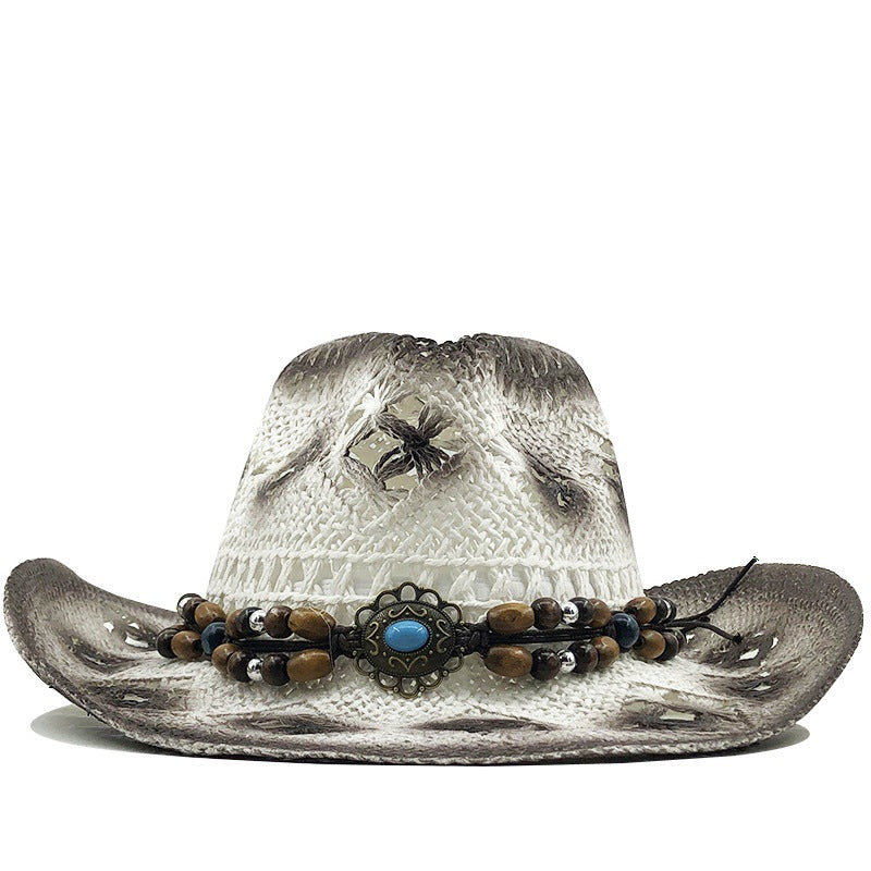 New Women's Beach Cowboy Straw Caps Sun Hat