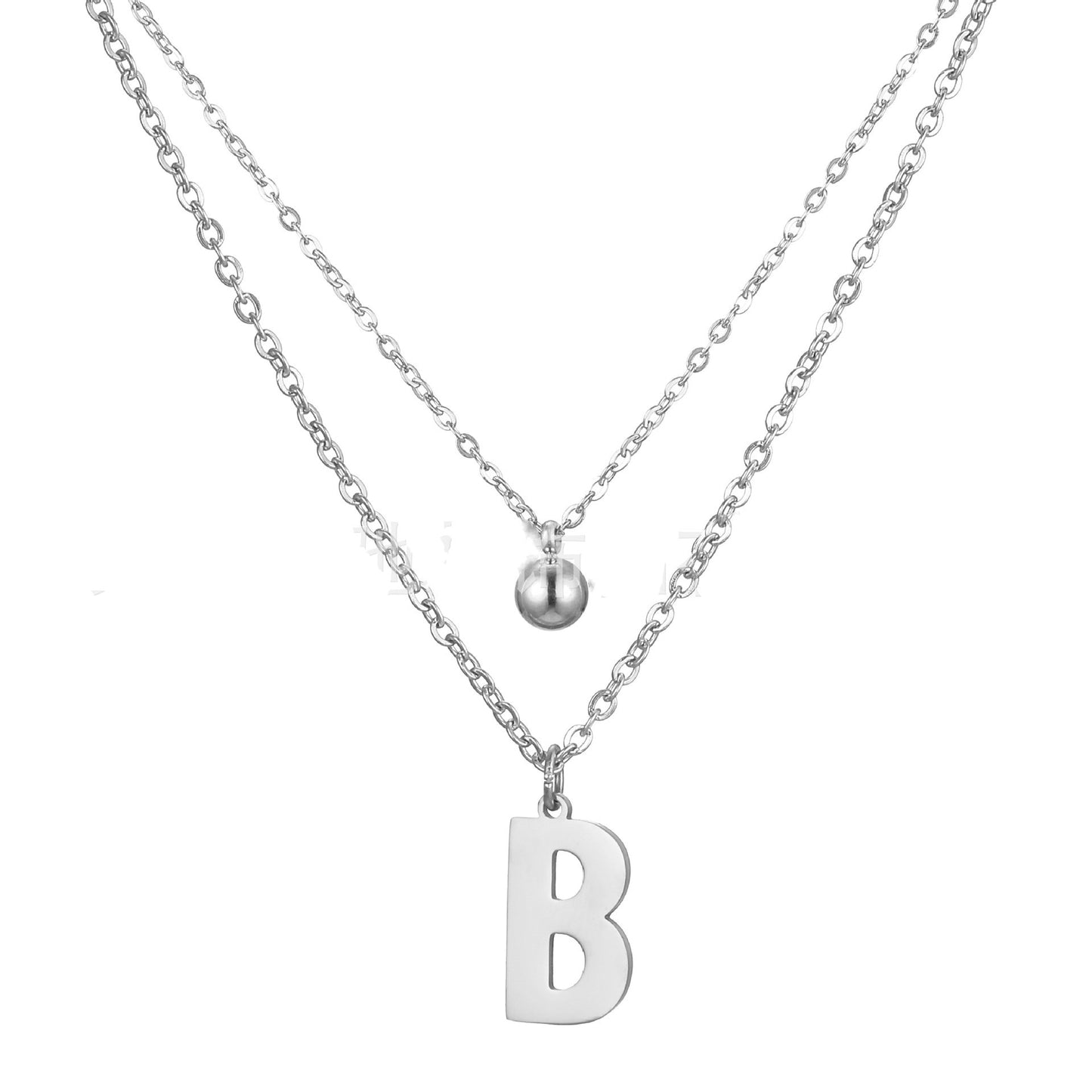 Double-layer Necklace Letter Necklace Ornament