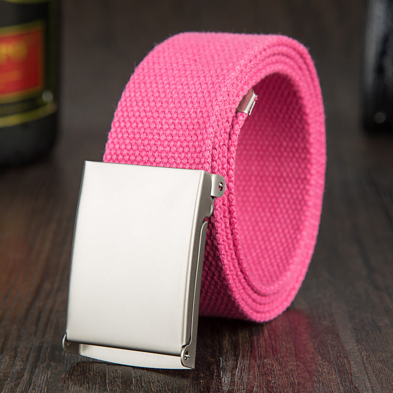 Matt Buckle Canvas Belt Candy Color