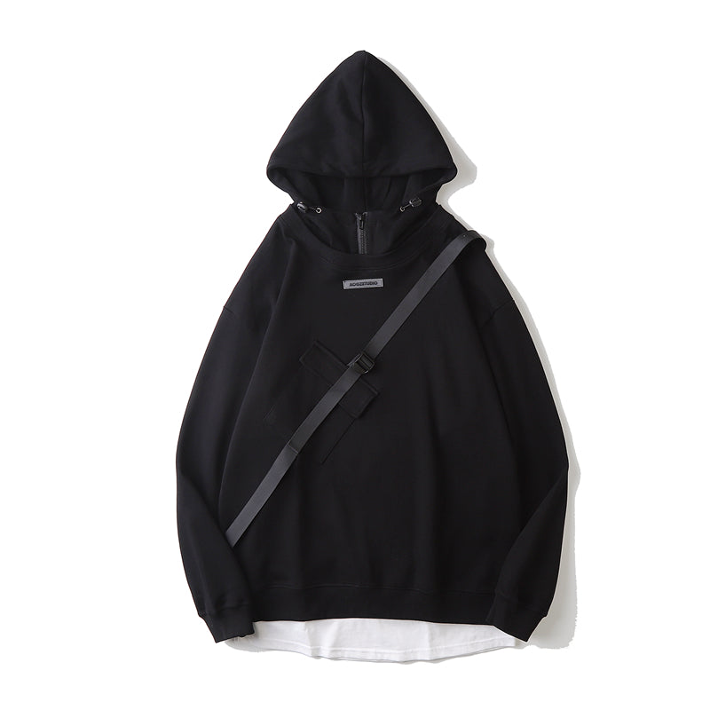 Men Ribbon Pullover Hoodies