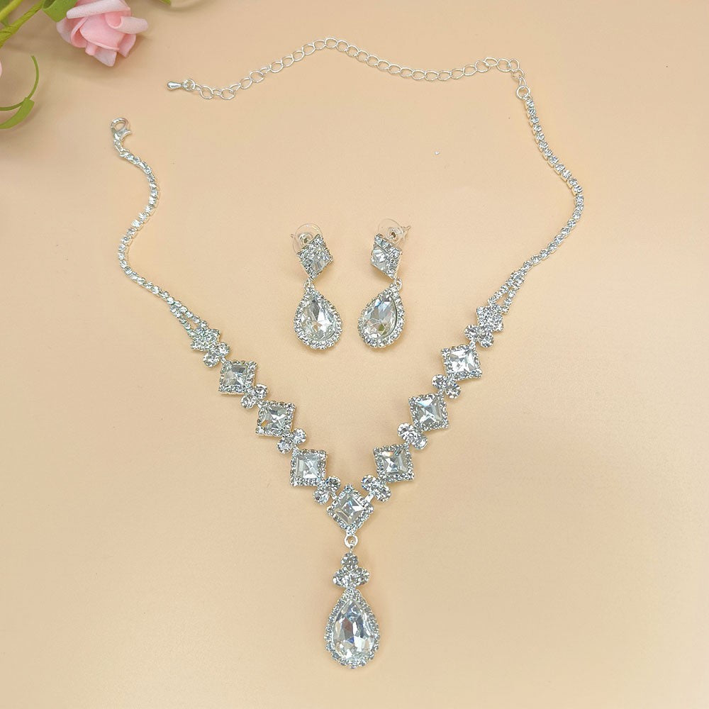 Fashion Jewelry Simple Vintage Jewelry Women's Accessories Necklace And Earrings Suite