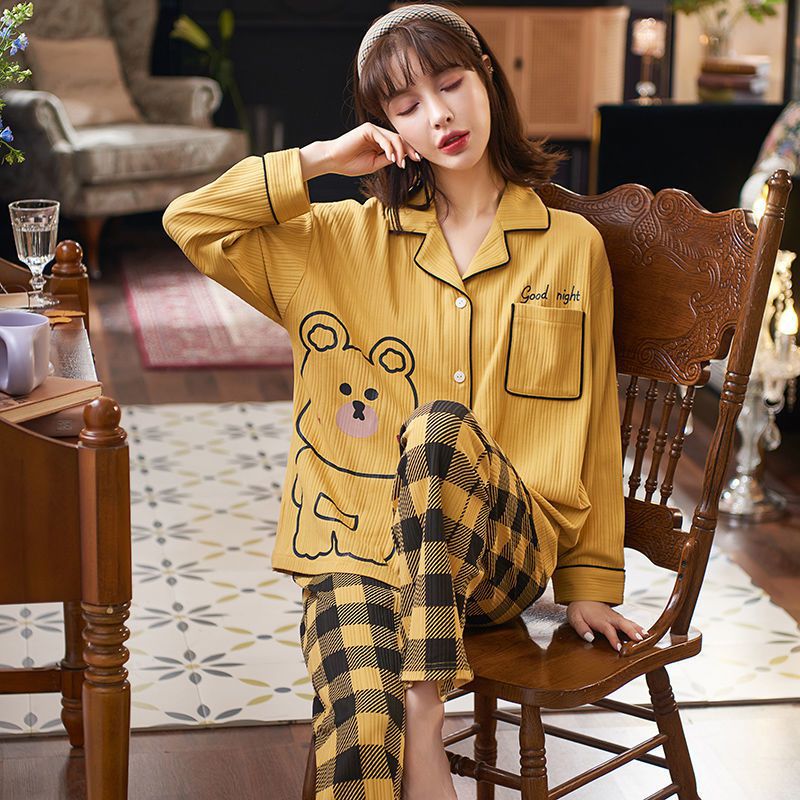 Women Autumn And Winter Cartoon Pajamas