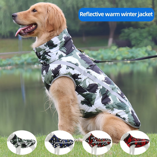 Dogs Winter Coat Waterproof Warm Jackets With Reflective Decor For Dog Warm Coats Warm Dog Coat, Waterproof Dog Winter Coat, Easy To Put On And Take Off Dog Jacket With Harness Built-in, Dog Clothes