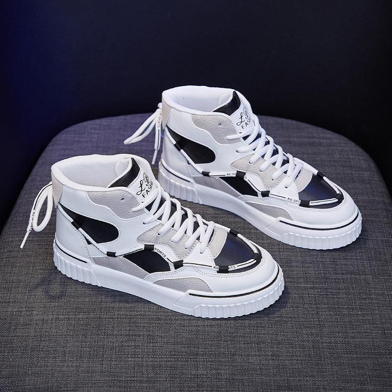 High Top White Running Shoes