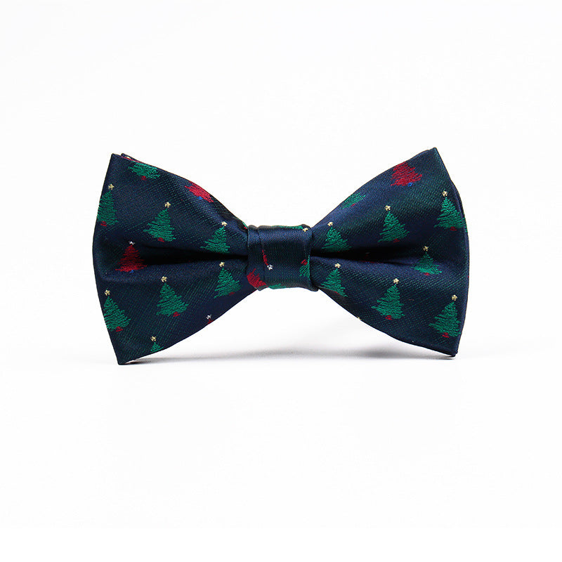 Mens Christmas Fashion Casual Print Bow Tie